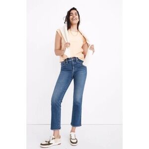 Madewell Cali Demi-Boot Jeans in Bodney Wash Size 25 NWT‎ Mini Flare